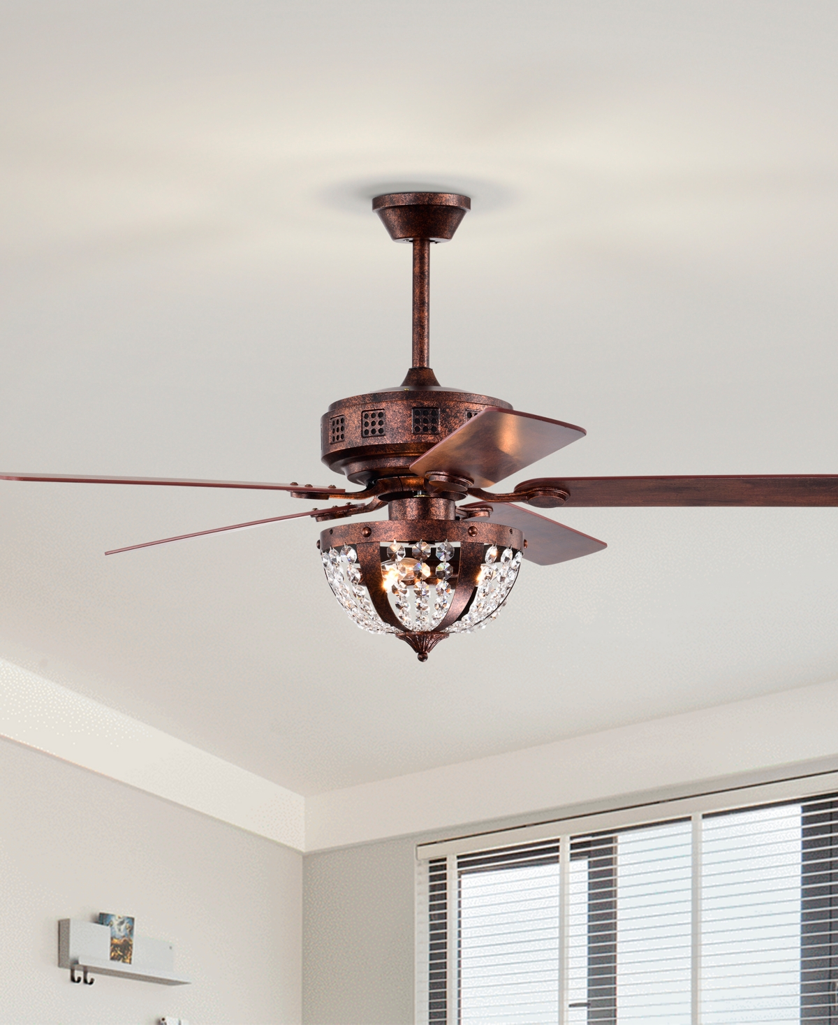 Home Accessories 52" Chandler 3-light Indoor Ceiling Fan With Light Kit And Remote In Antique Copper