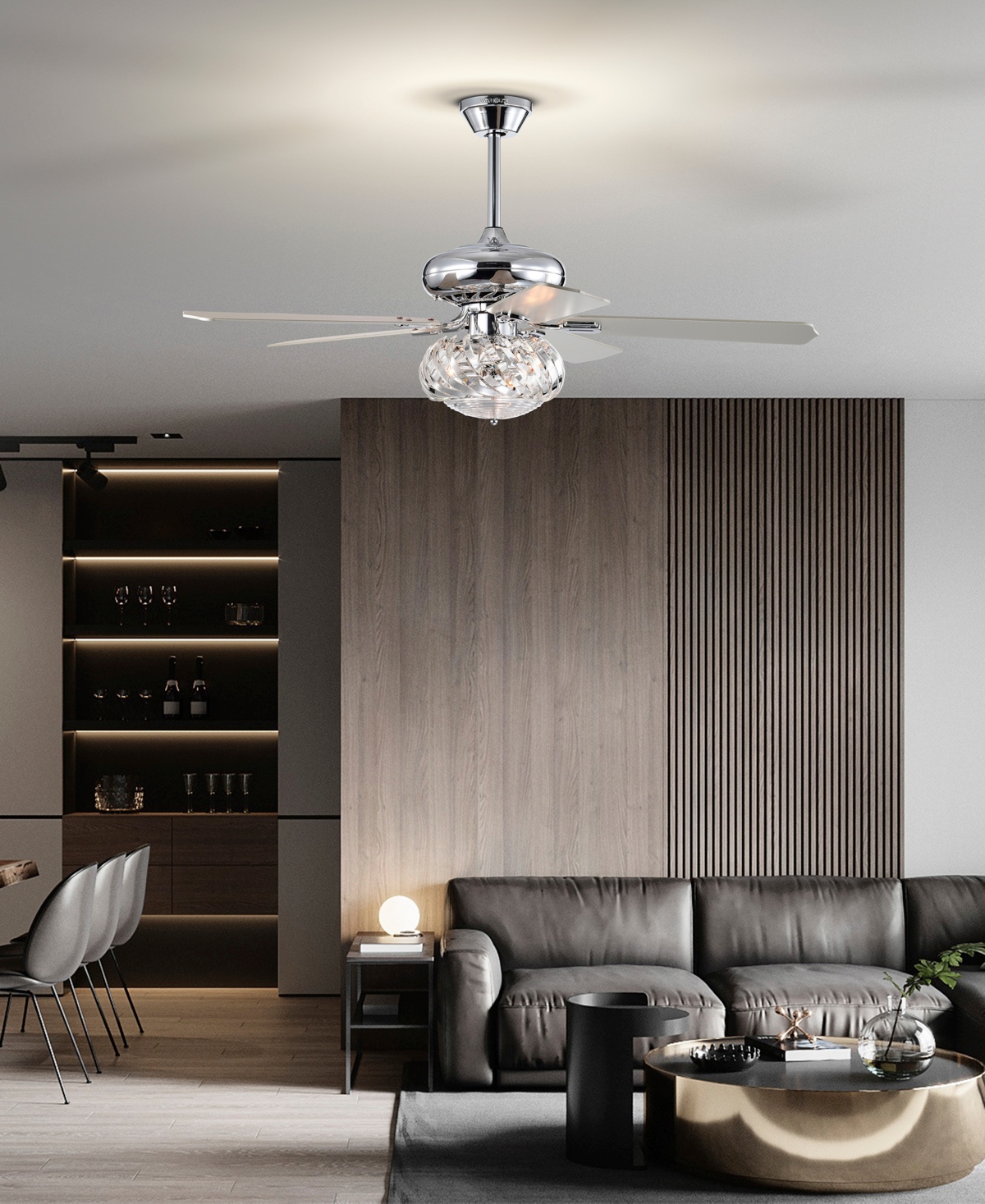 Home Accessories 52" Turner 3-light Indoor Ceiling Fan With Light Kit And Remote In Chrome