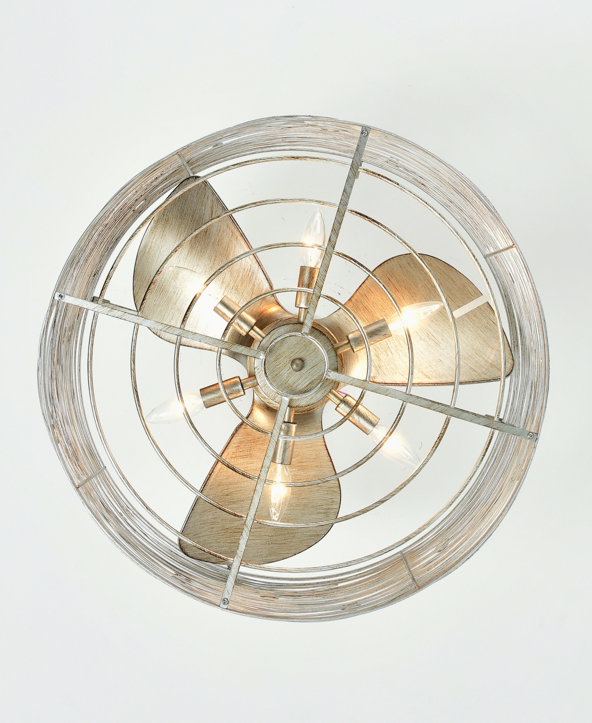 Home Accessories 24" Terrance 6-light Indoor Ceiling Fan With Light Kit And Remote In Antique Silver