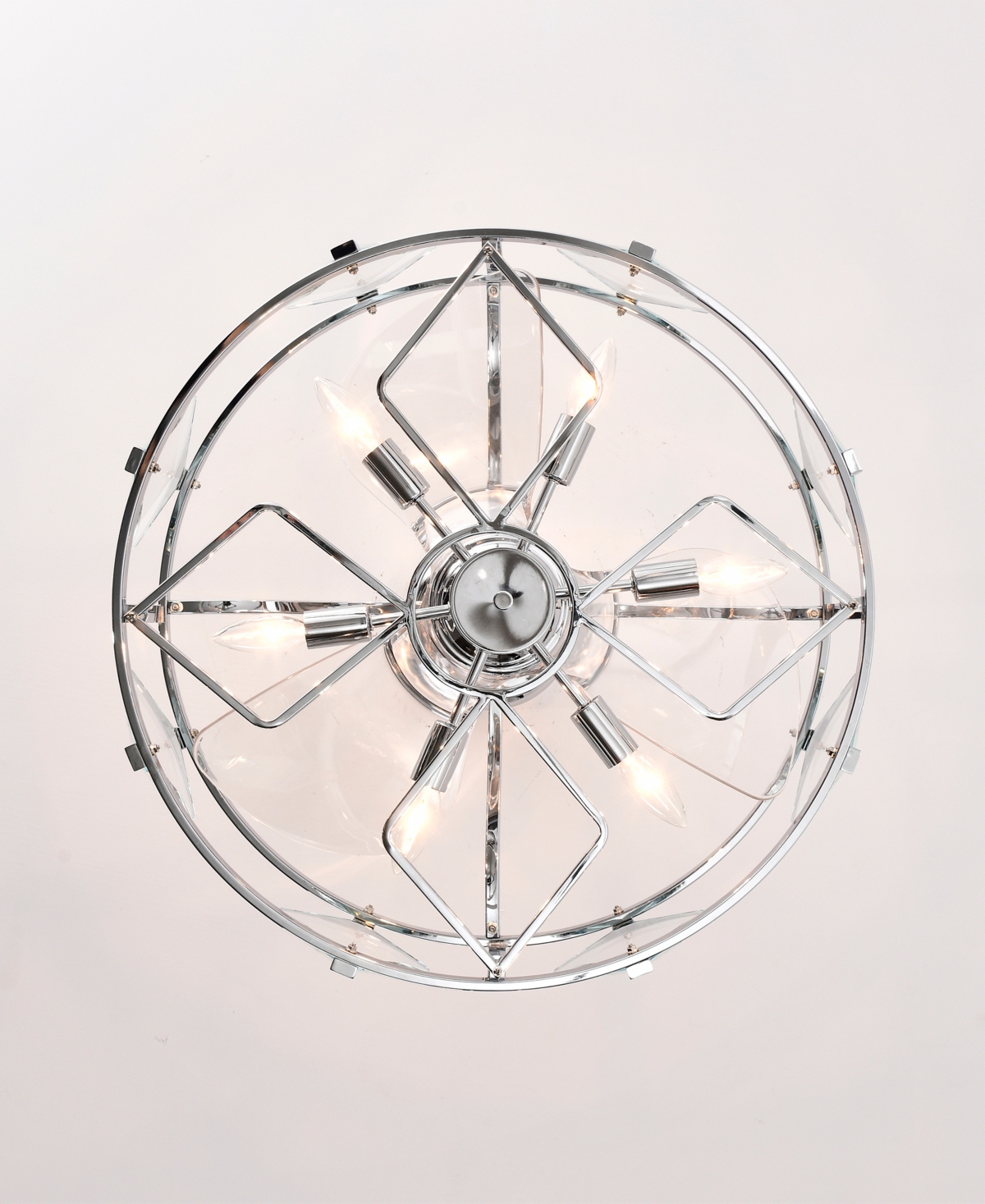 Home Accessories 24.8" Dalya 6-light Indoor Ceiling Fan With Light Kit And Remote In Chrome
