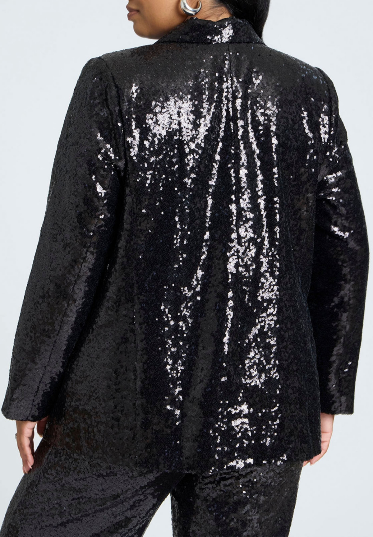 Eloquii Plus Size Boxy Sequin Blazer