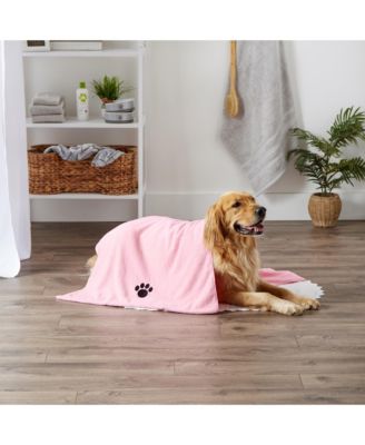 Pet Microfiber Towel Embroidered Paw Print