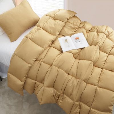 Snorze Cloud Comforter Set - Coma Inducer Ultra Cozy Bamboo - Oversized Comforter in New Wheat,TXL