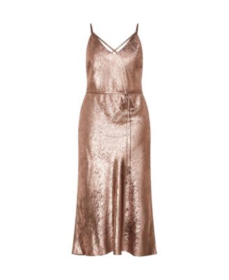 Plus Size Kaia Metallic Slip Dress