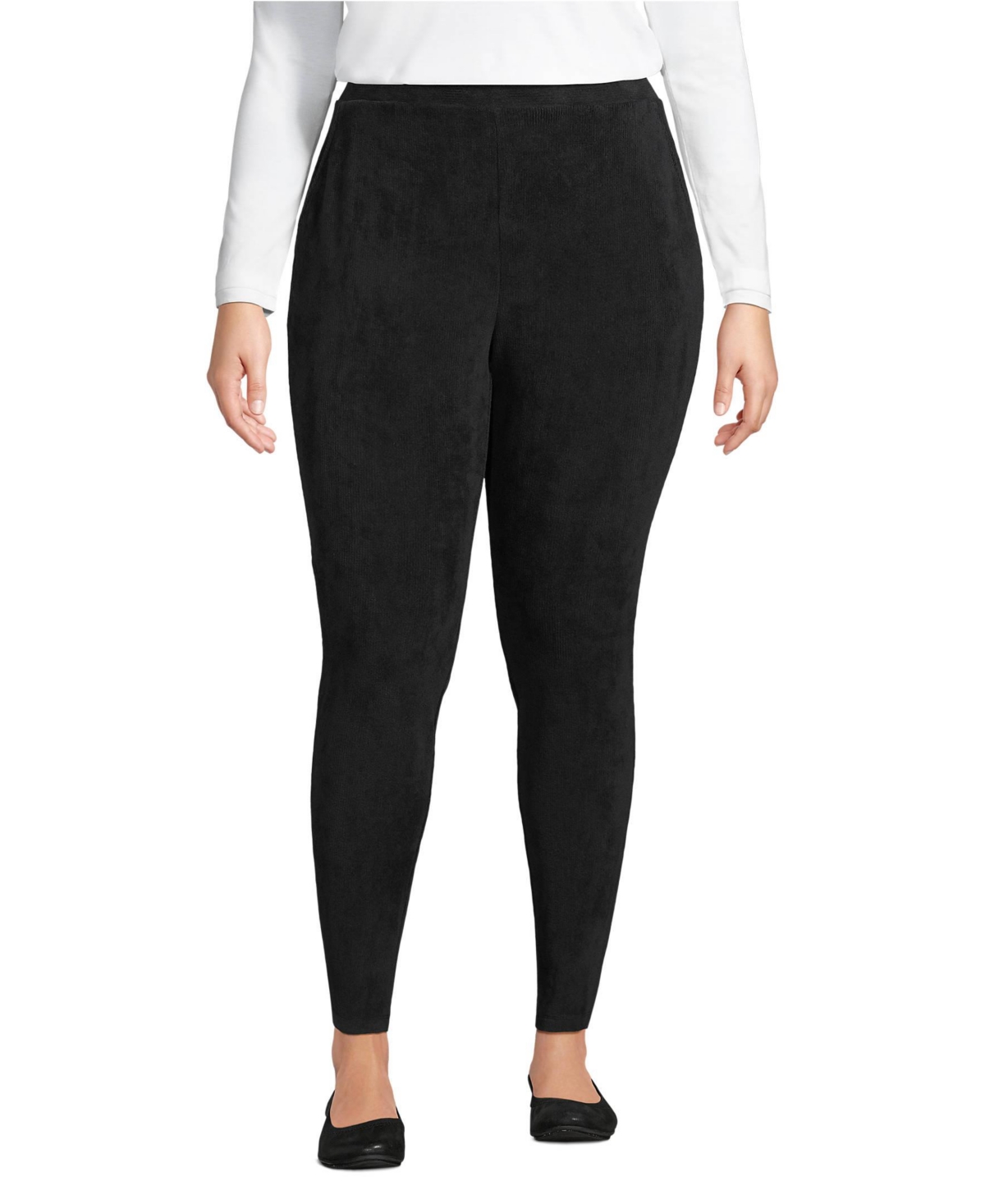 Women's Sport Knit High Rise Corduroy Leggings - Midnight plum