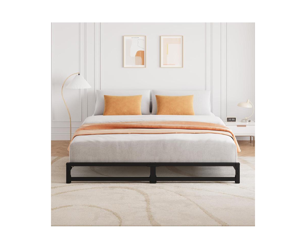gaomon 6 Inch Bed, Metal Platform Bed Frame with Steel Slats Support, Mattress Foundation, Easy Assembly, No Box Spring Needed