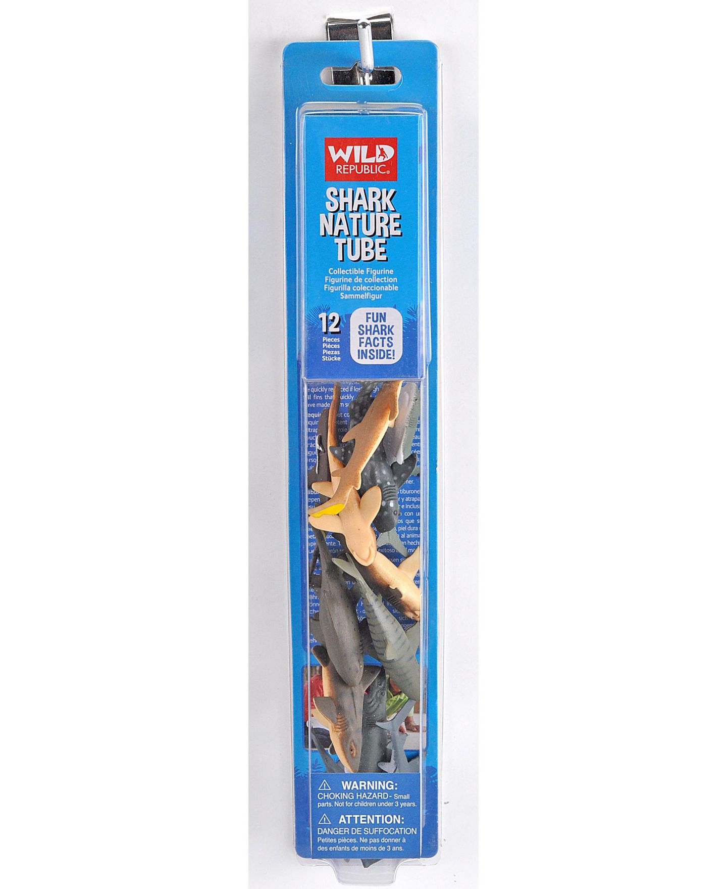 Детские фигурки Wild Republic Nature Tube Shark Figurines, 12 Pieces — фото 3