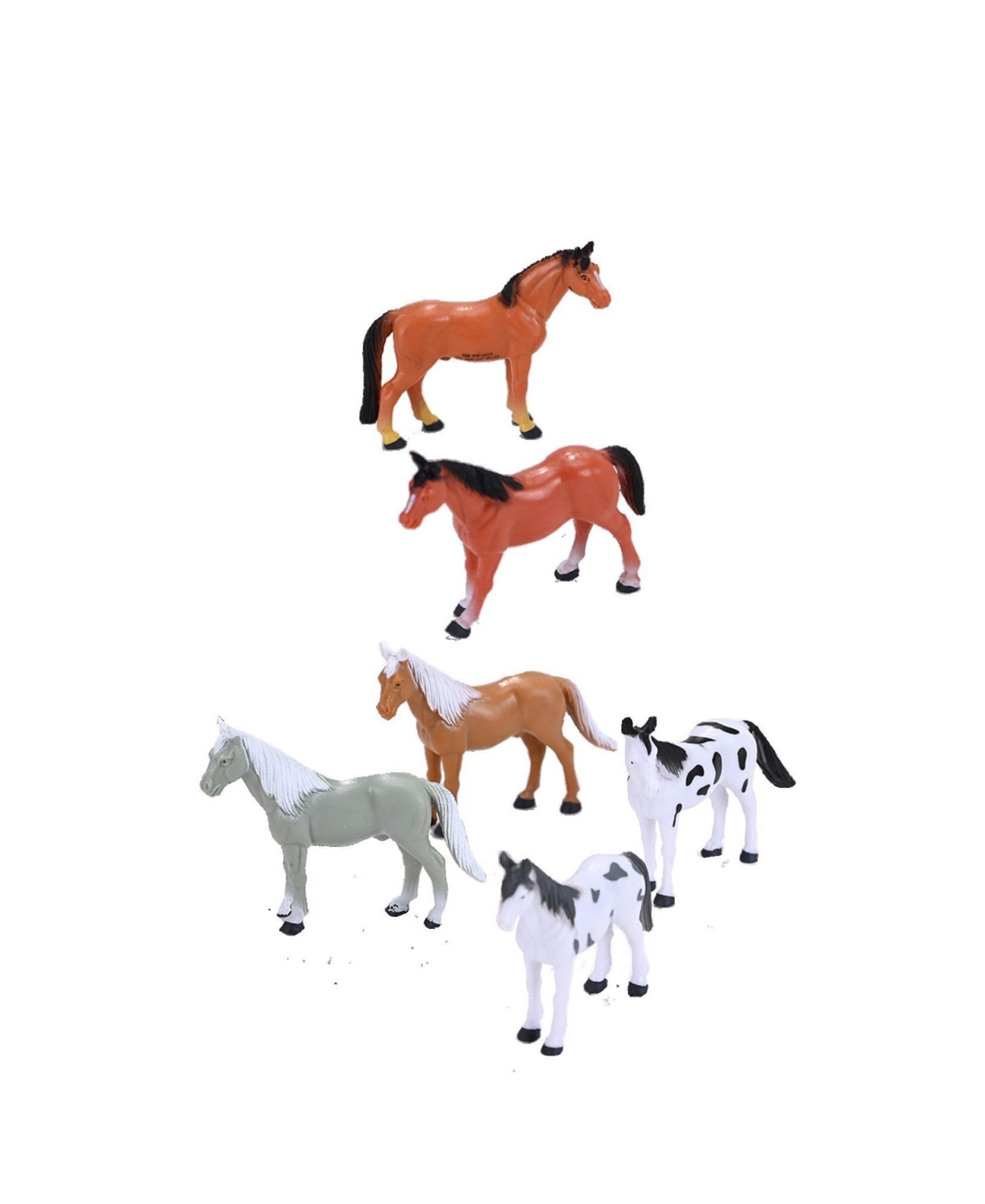 Wild Republic Nature Tube Horse Figurines, 6 Pieces