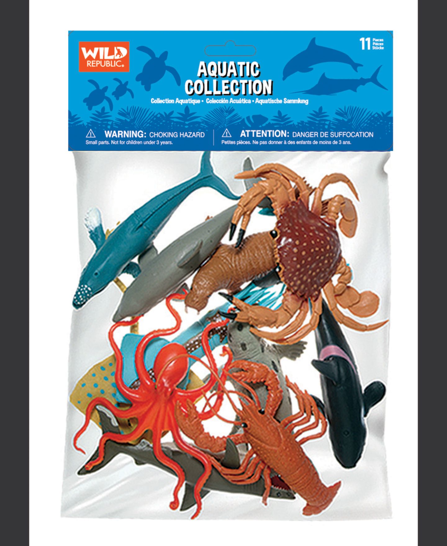 Детские фигурки Wild Republic Aquatic 11-Piece Figurines, Ages 3+ — фото 3