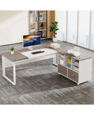 63" MDF & Metal Conference Table with Splicing Board – Modern Meeting Desk