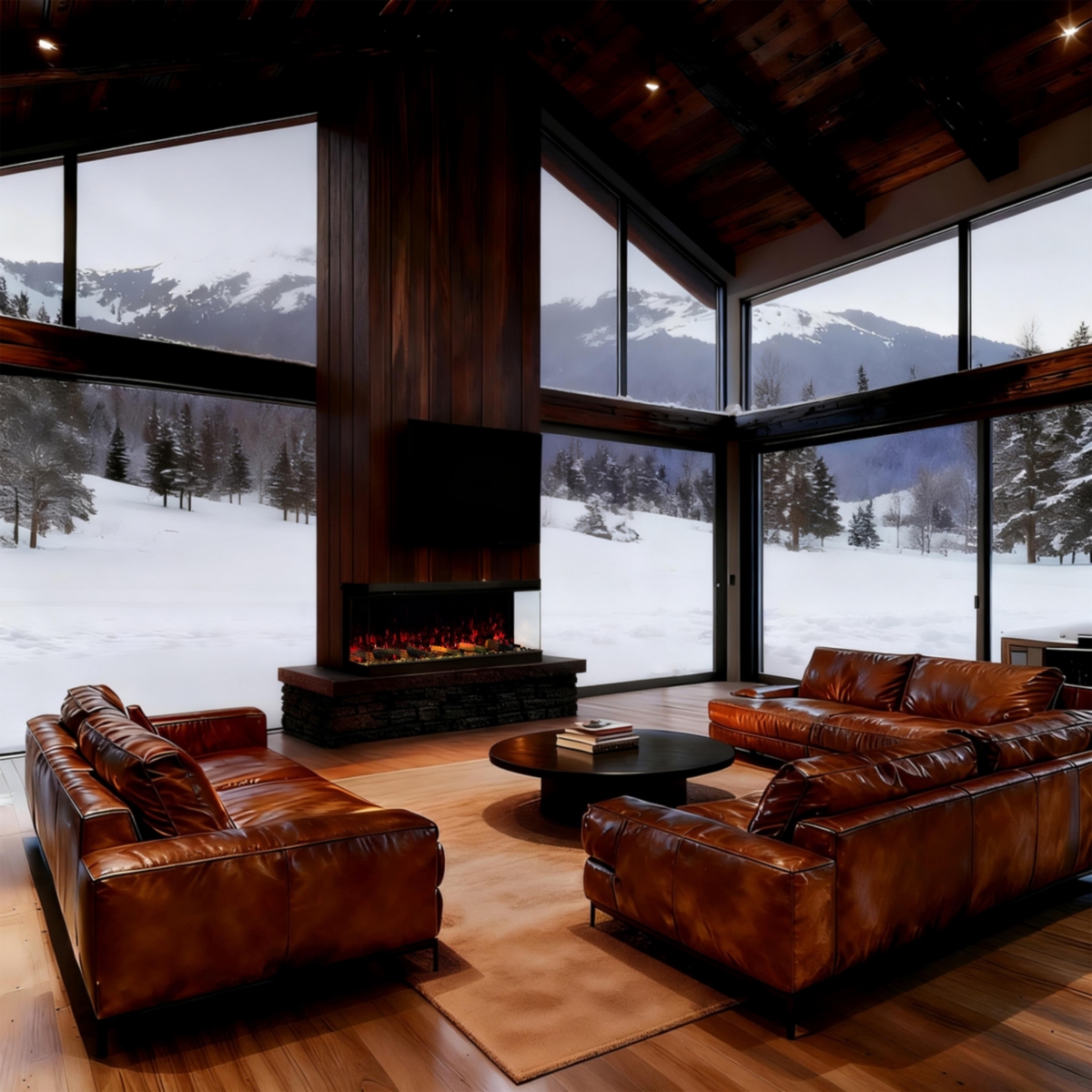 Mondawe 70" Tv Stand with 36" Electric Fireplace With Remote Control and Side Cabinet,White