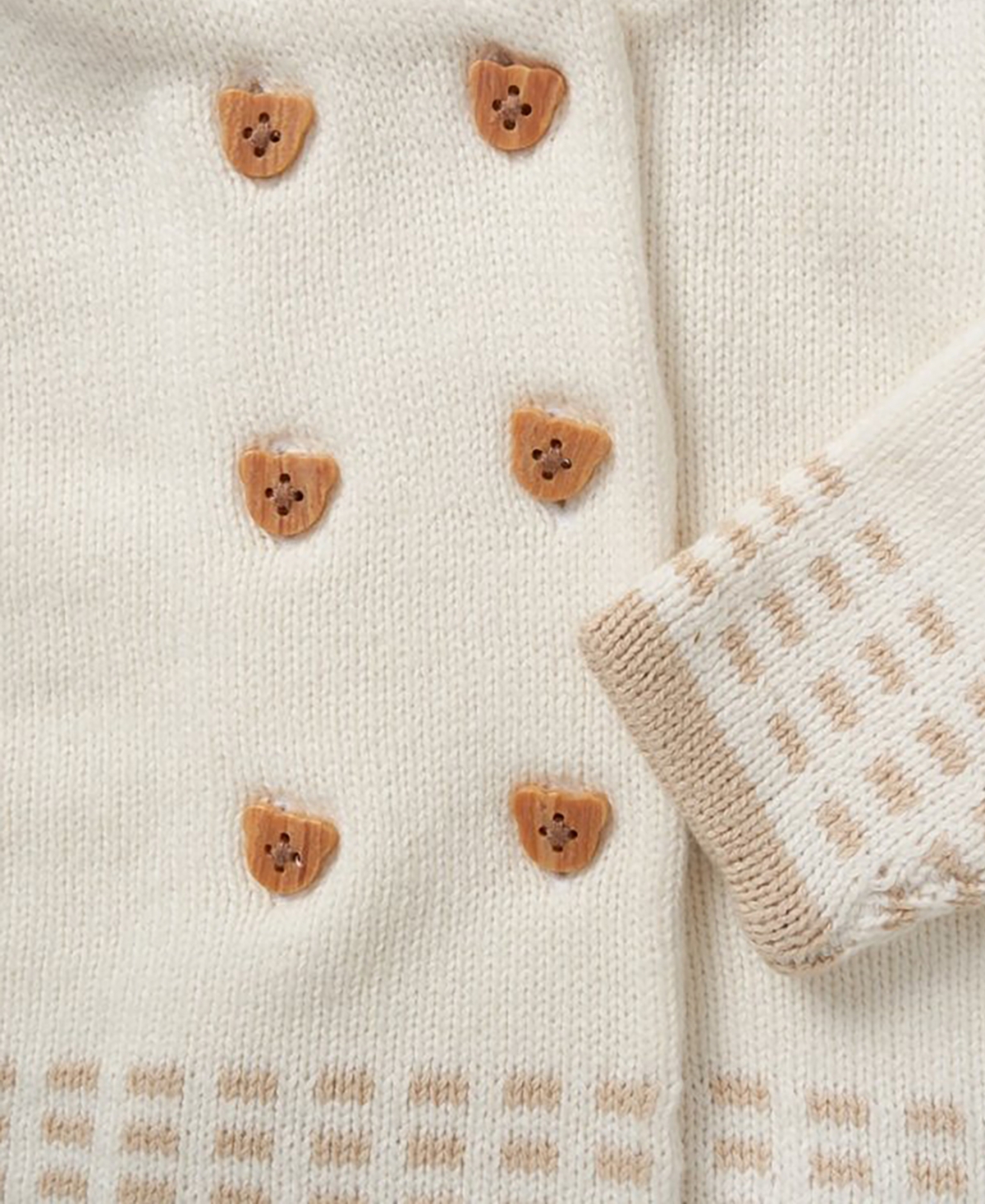 Rock-a-bye Baby Boutique Baby Boys And Girls Jacket And Trouser Knitted, 2-piece Set In Oatmeal
