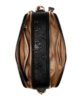 GUESS Vikky II Borsa A Tracolla Donna Con Patta - Crossbody In Ecopelle, Hardware Oro Lucido, 19,7 Cm