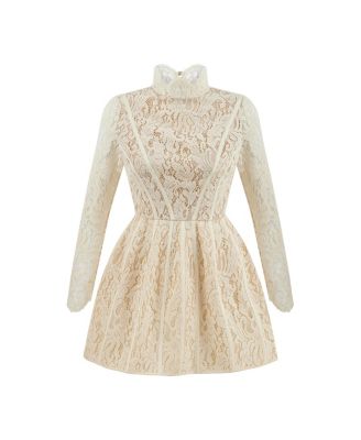 Women's Lace Long Sleeve Minidress
