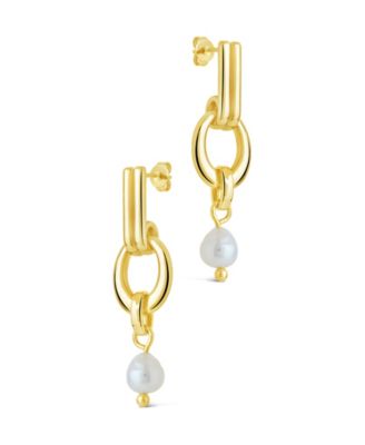 Giselle Mother of Pearl Door Knocker Stud Earrings