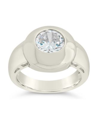 Zora Cubic Zirconia Dome Signet Statement Ring