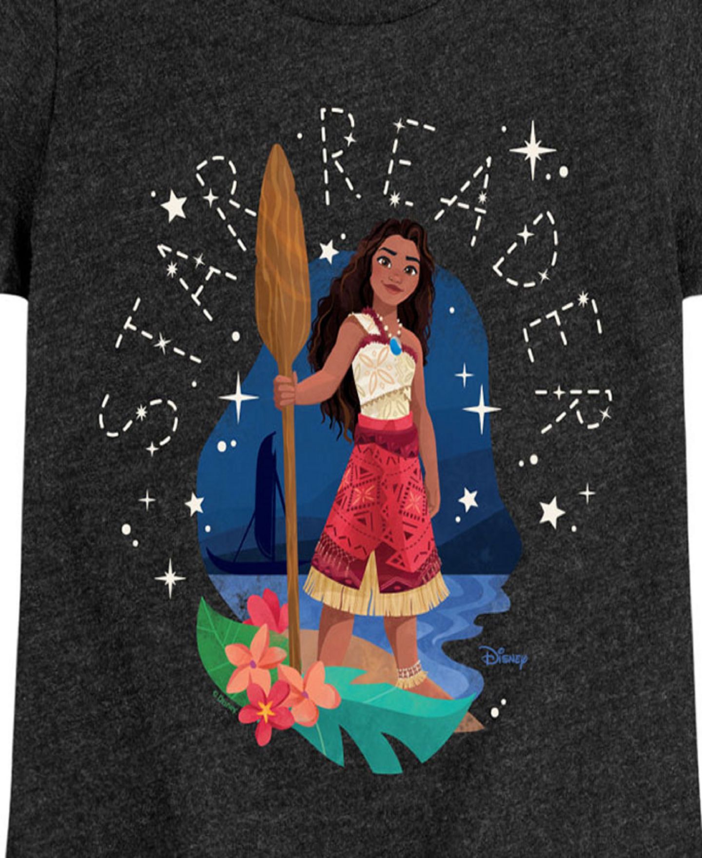 Футболка Disney Moana 2 Star Reader Graphic Short Sleeve для девочек, цвет: Чёрный — фото 3