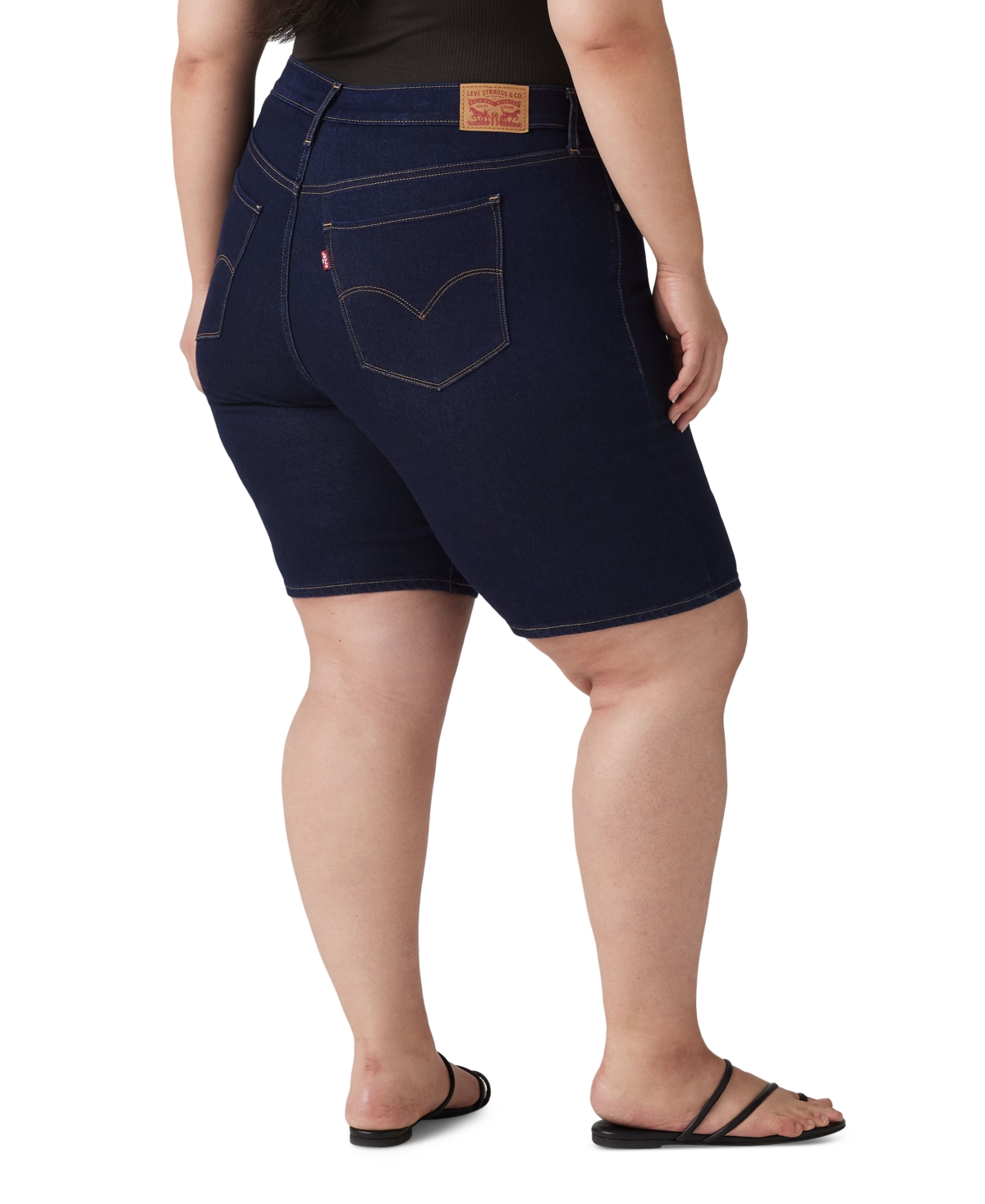 LEVI'S PLUS SIZE HIGH-RISE SHAPING BERMUDA SHORTS 