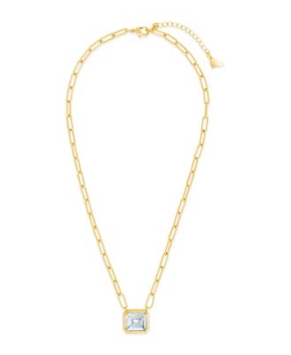 Camille Bezel Cubic Zirconia Statement Necklace