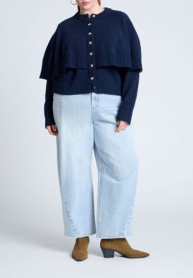 Women's Plus Size Cape Sweater