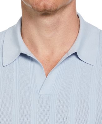 Men's Johnny Collar Stripe Polo Shirt