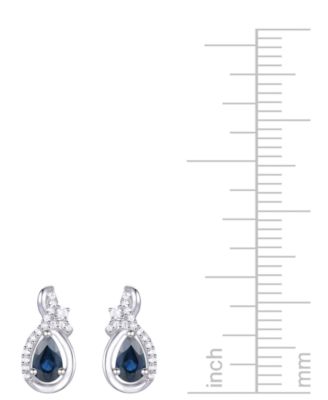 Emerald (1/2 ct. t.w.) & Diamond (1/10 ct. t.w.) Pear Drop Earrings in 14k Gold (Also in Ruby & Sapphire)
