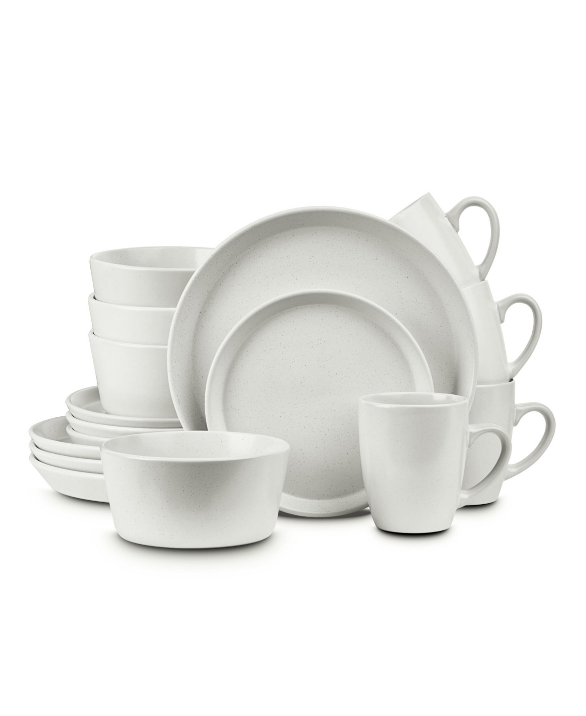 Albie 16 Pc. Dinnerware Set, Service for 4 - White