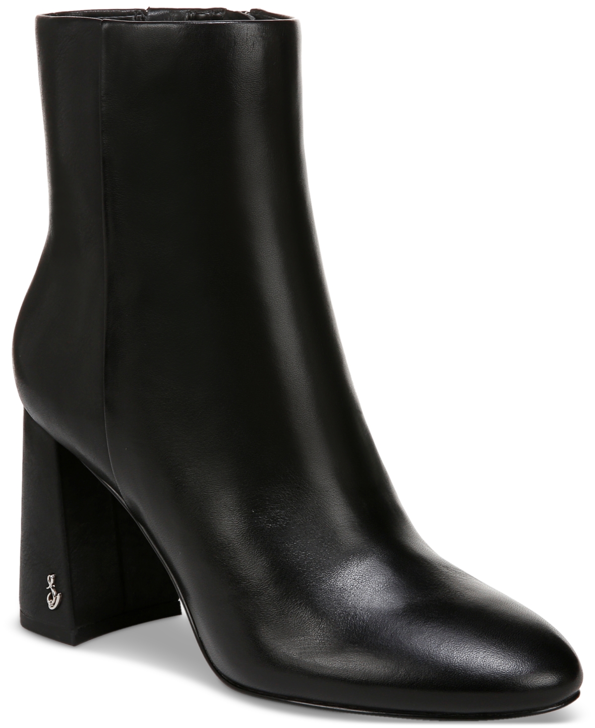 Sam Edelman Daria Womens Leather Solid Mid-calf Boots In Black