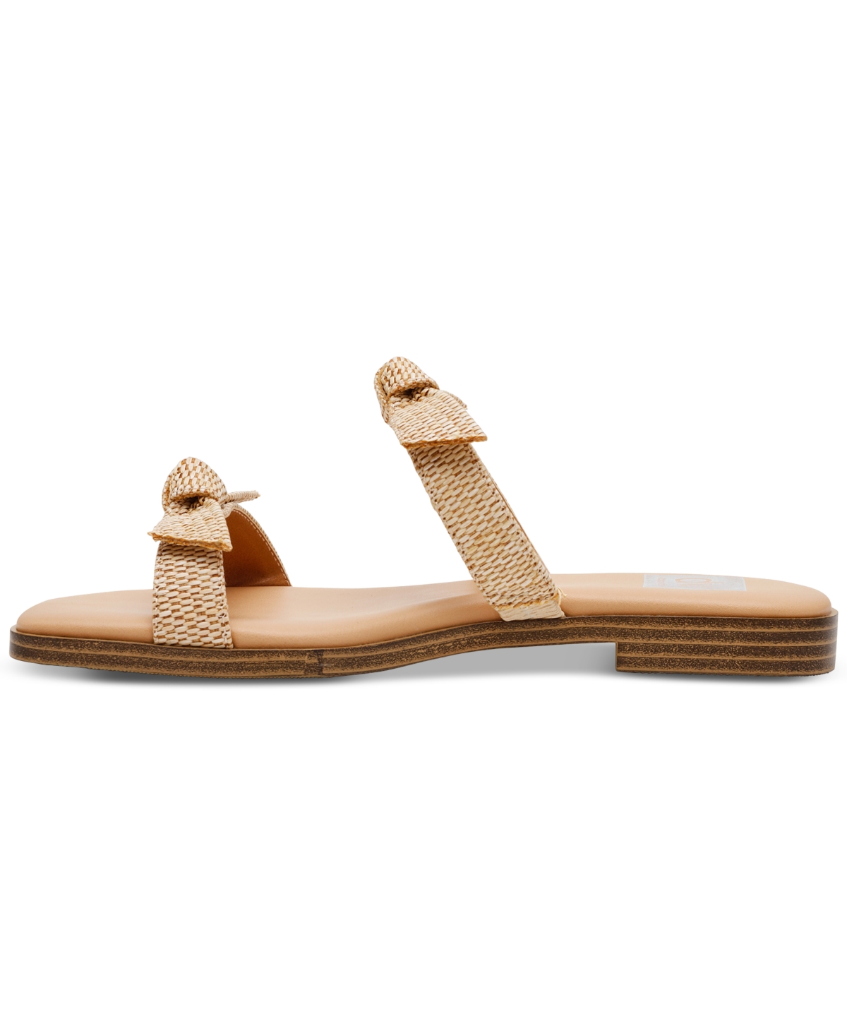 Dv Dolce Vita Women's Medford Two-band Bow Flat Sandals In Raffia