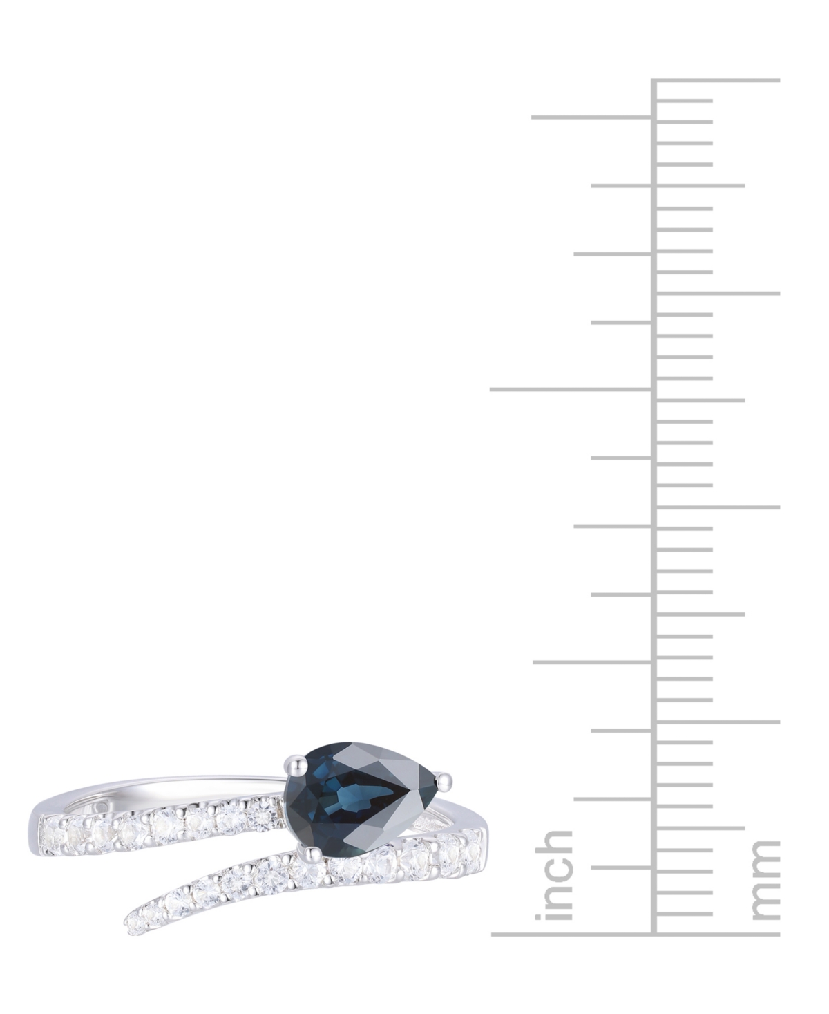 Macy's Emerald (5/8 Ct. T.w.) & Diamond Bypass Ring (1/3 Ct. T.w.) In 14k Yellow Gold (also Available In Ru In Sapphire