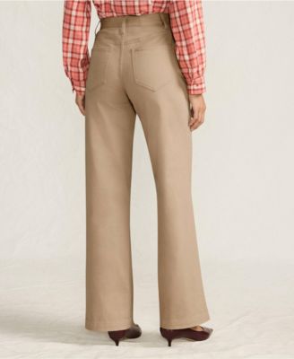 Women's High Rise 5 Pocket Wide Leg Chino Pants