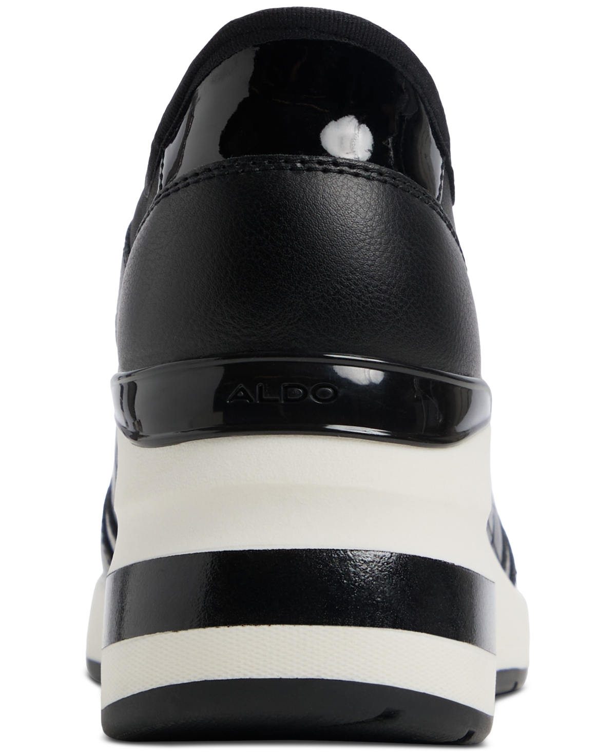 Shop Aldo Women's Iconistep Lace-up Wedge Jogger Sneakers In Black