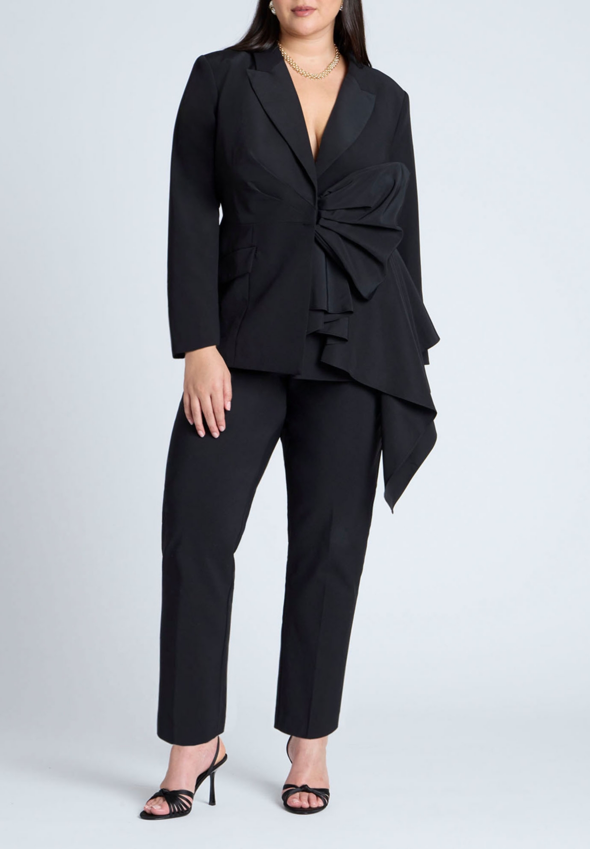 Eloquii Plus Size Mixed Media Blazer