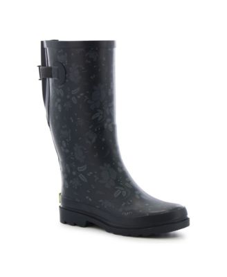 Women's Feminine Floral Wide Calf Tall Rain Boot