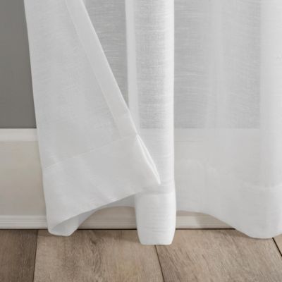 Slub Textured Linen Blend Grommet Top Curtain