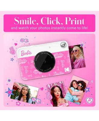 Barbie x Printomatic 2x3 Instant Print Camera, 5MP Portable Instant Camera - Signature Style