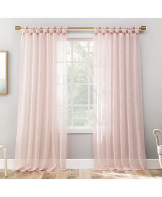 Krista Holiday Twist Tab Sheer Tab Top Curtain Panel