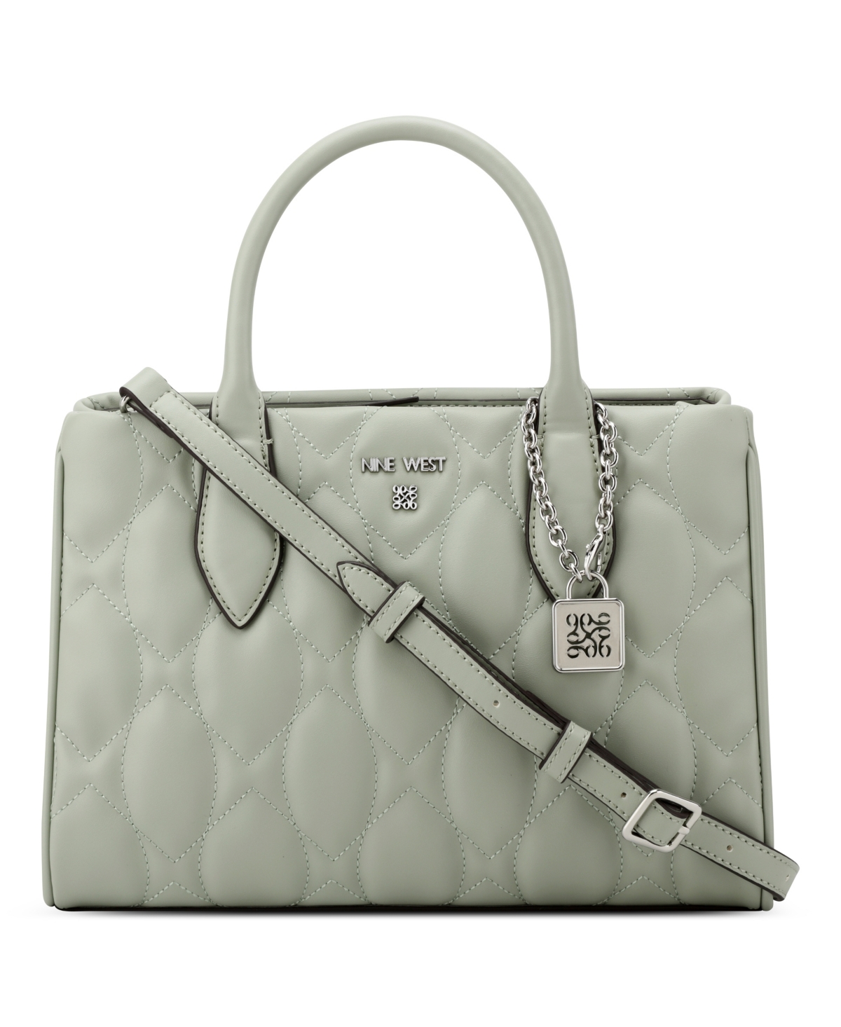 Nine West Designer Rue Medium Satchel Bag In Celadon