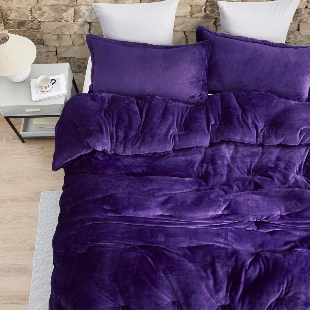 Coma Inducer Thicker Than Thick Comforter Set - Standard Plush Filling -- Parachute purple