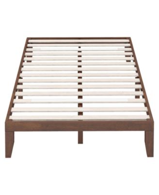 14 Inch Full Size Wood Platform Bed Frame with Wood Slat Support