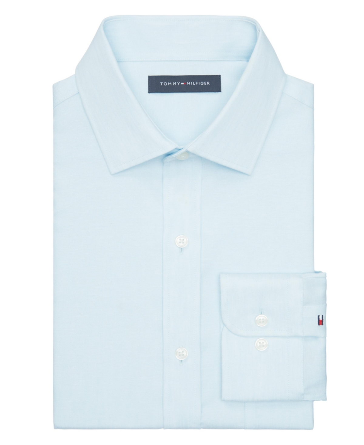 Tommy Hilfiger Mens Regular Fit Dress Shirt In Aqua