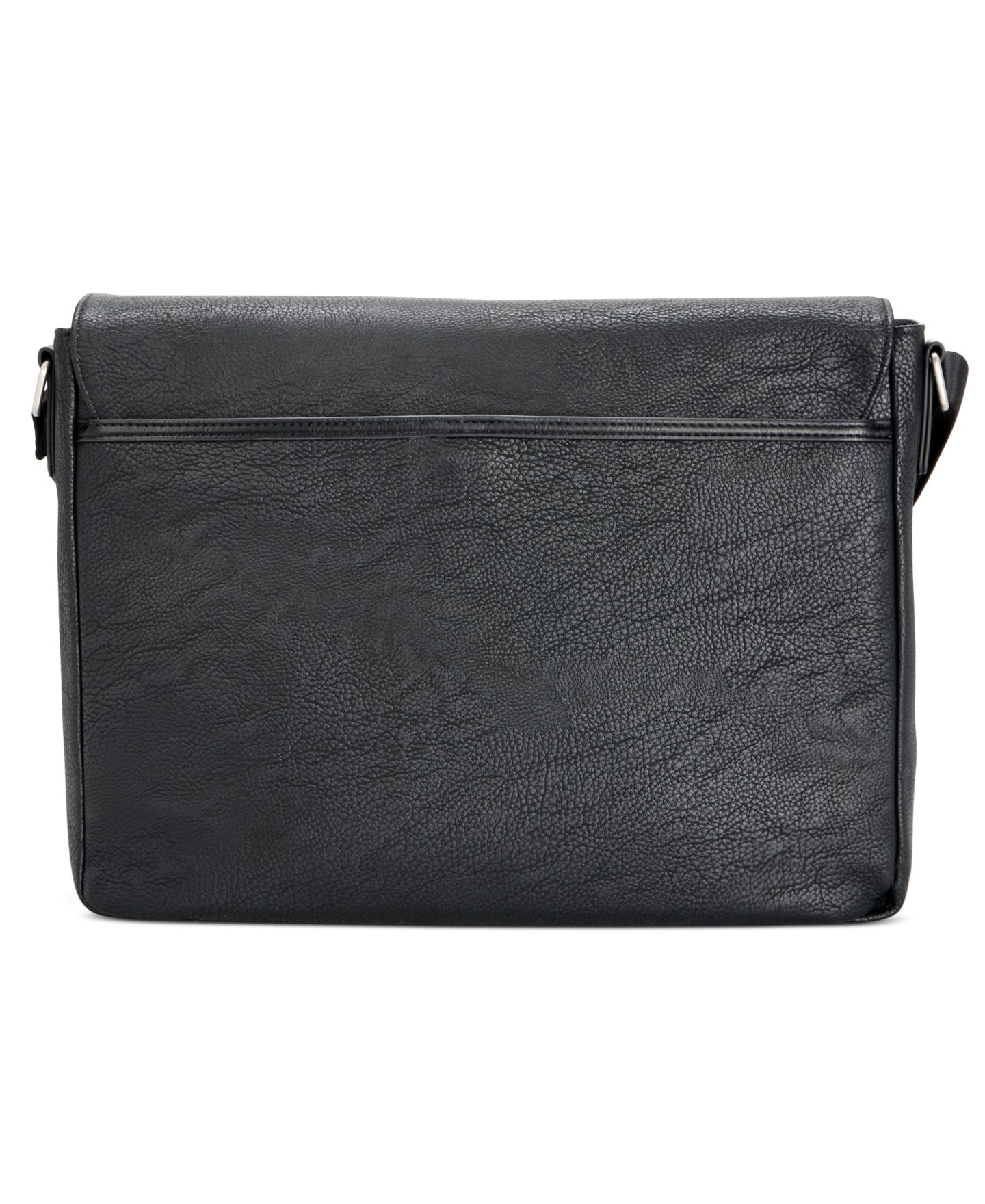 Мужская сумка Tommy Hilfiger Pebble Faux-Leather Leo Messenger, цвет: Чёрный — фото 4