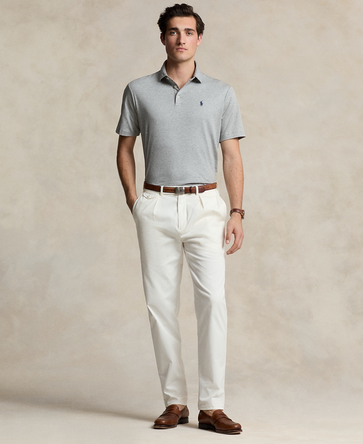Polo Ralph Lauren Men's Classic Fit Soft Cotton Polo In Andover Heather