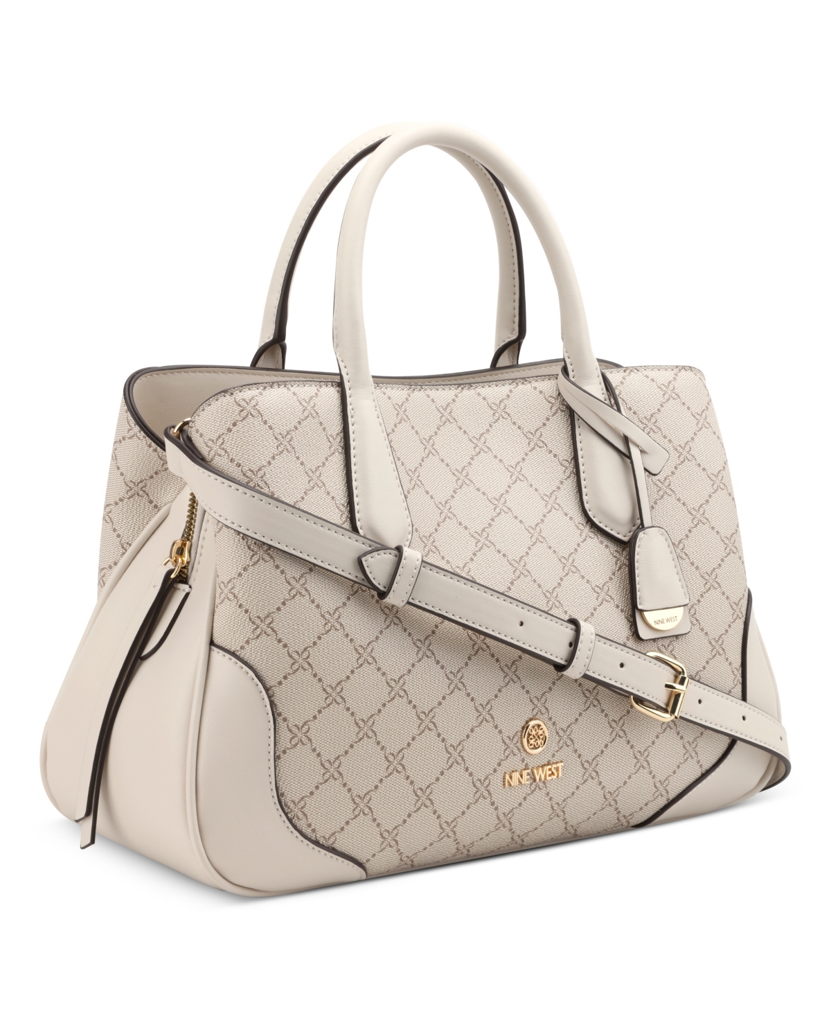 NINE WEST BLOOMFIELD TRIPLE COMPARTMENT SATCHEL BAG 