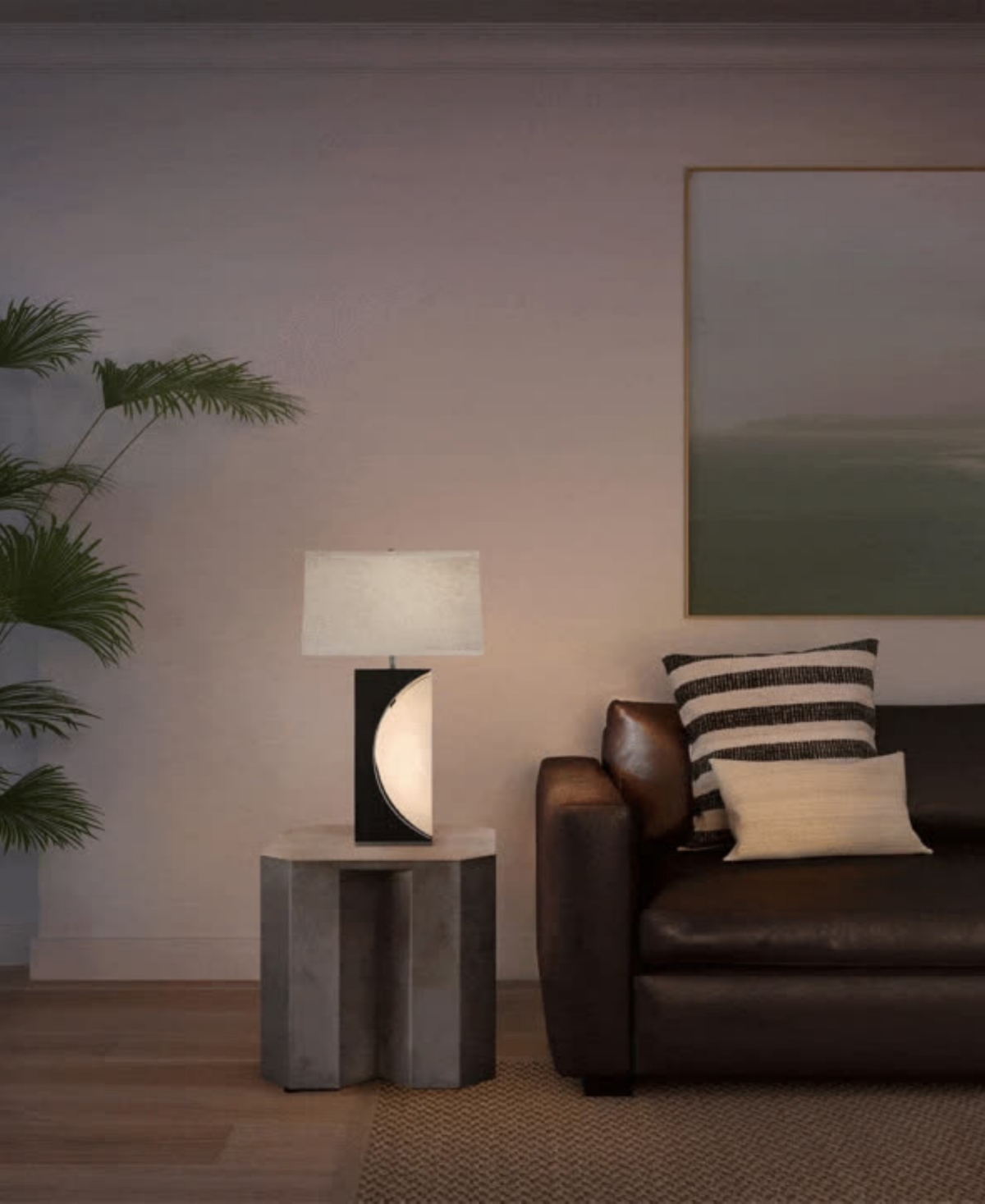 NOVA OF CALIFORNIA HALF MOON 30" SWITCH TABLE LAMP 
