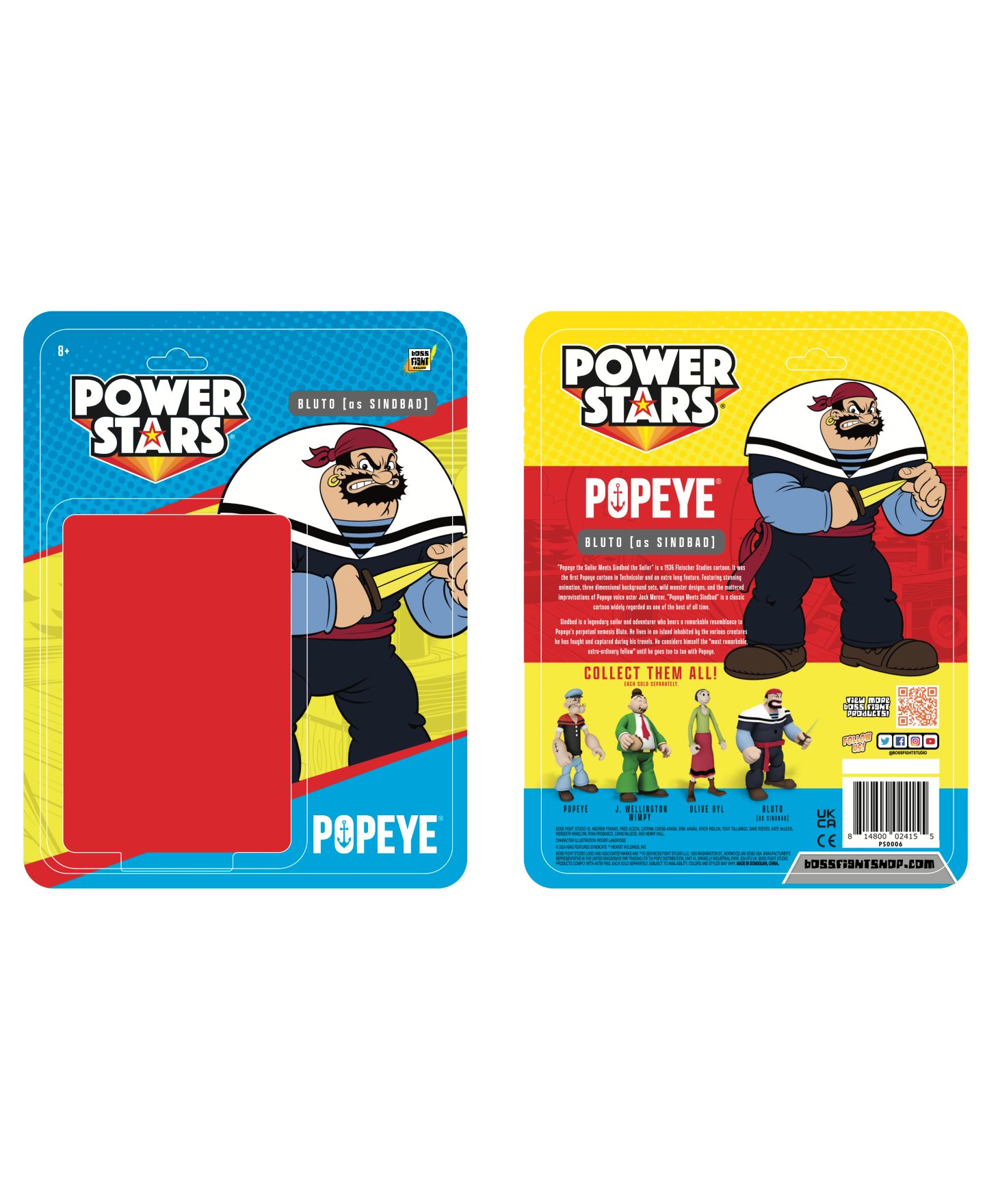 Детская фигурка Popeye Bluto as Sindbad Retro-Style 7-Point Articulated 5" Action Figure, Ages 8+, цвет: Open Miscellaneous — фото 9