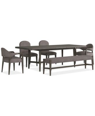 Griffith 6 Pc. Rectangular Dining Set (Table, 2 Side Chairs, 2 Arm Chairs & Bench), Created for Macy's