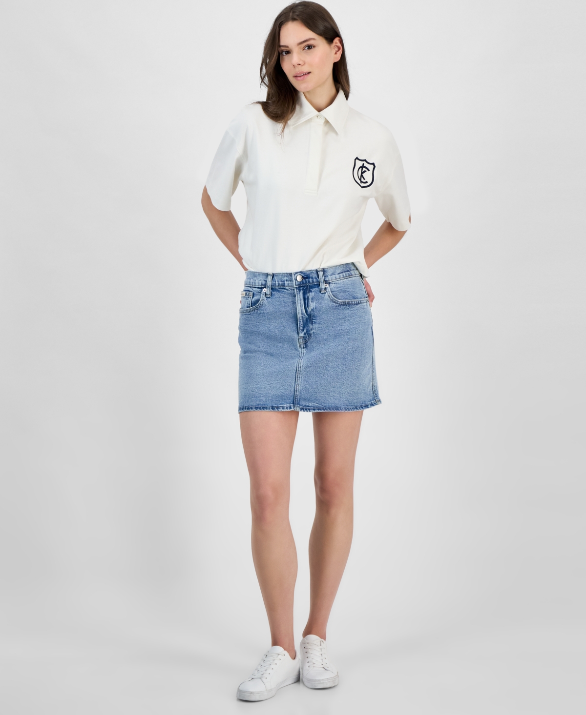 CALVIN KLEIN JEANS EST.1978 WOMEN'S DENIM MINI SKIRT 