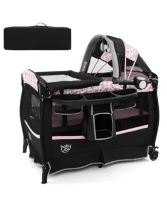 Pack & Play Baby Diaper Changing Table 4 in 1 Portable Foldable with Mattress Carrying Bag