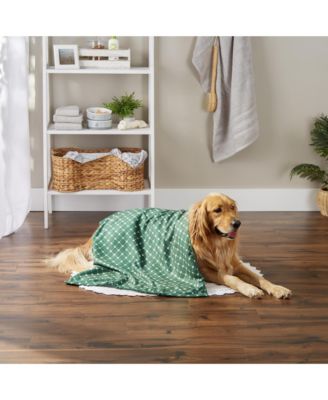 Microfiber Trellis Printed Large Single Pet Towel